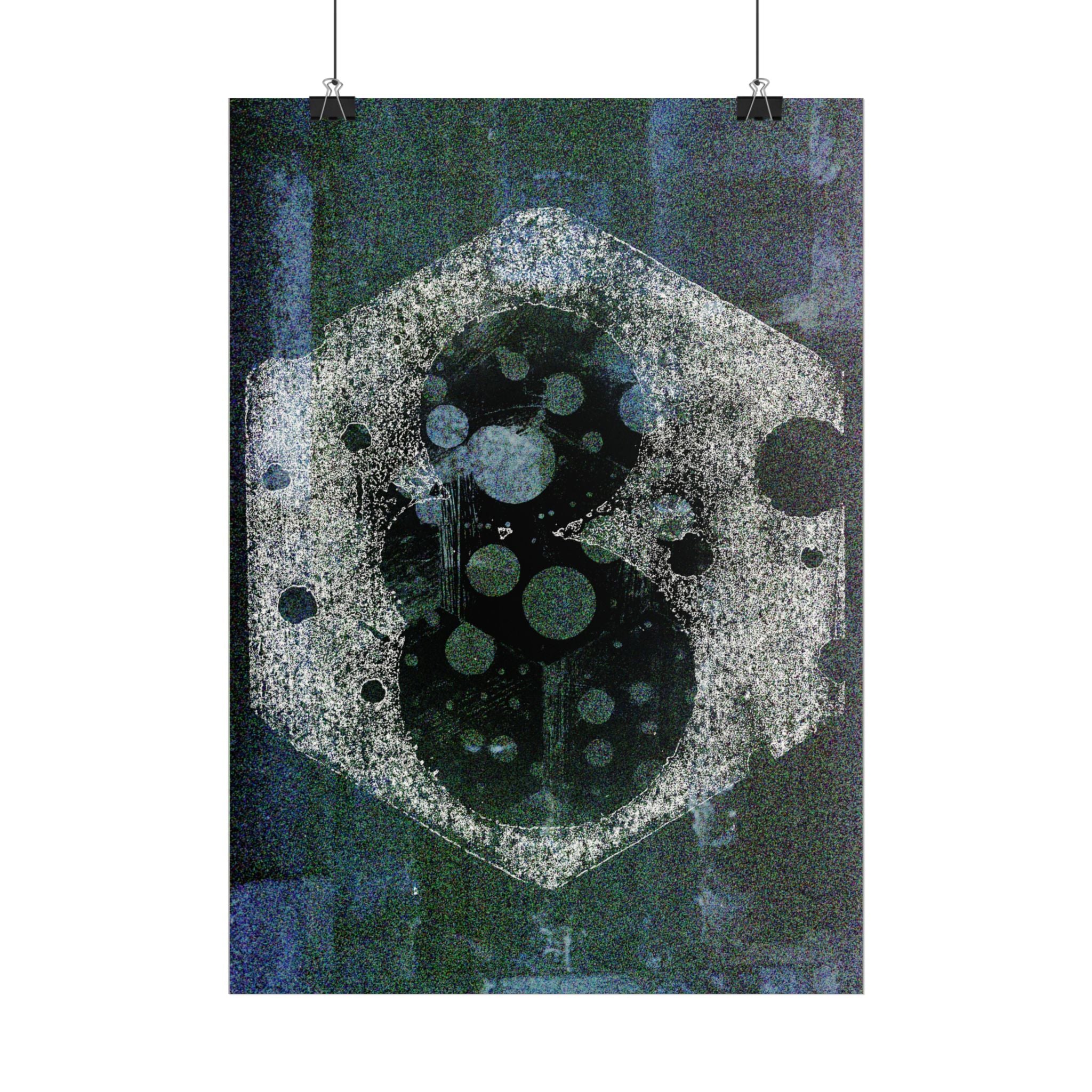 Abstracte zeshoekige melkwegposter — Verticale moderne muurdecoratie 