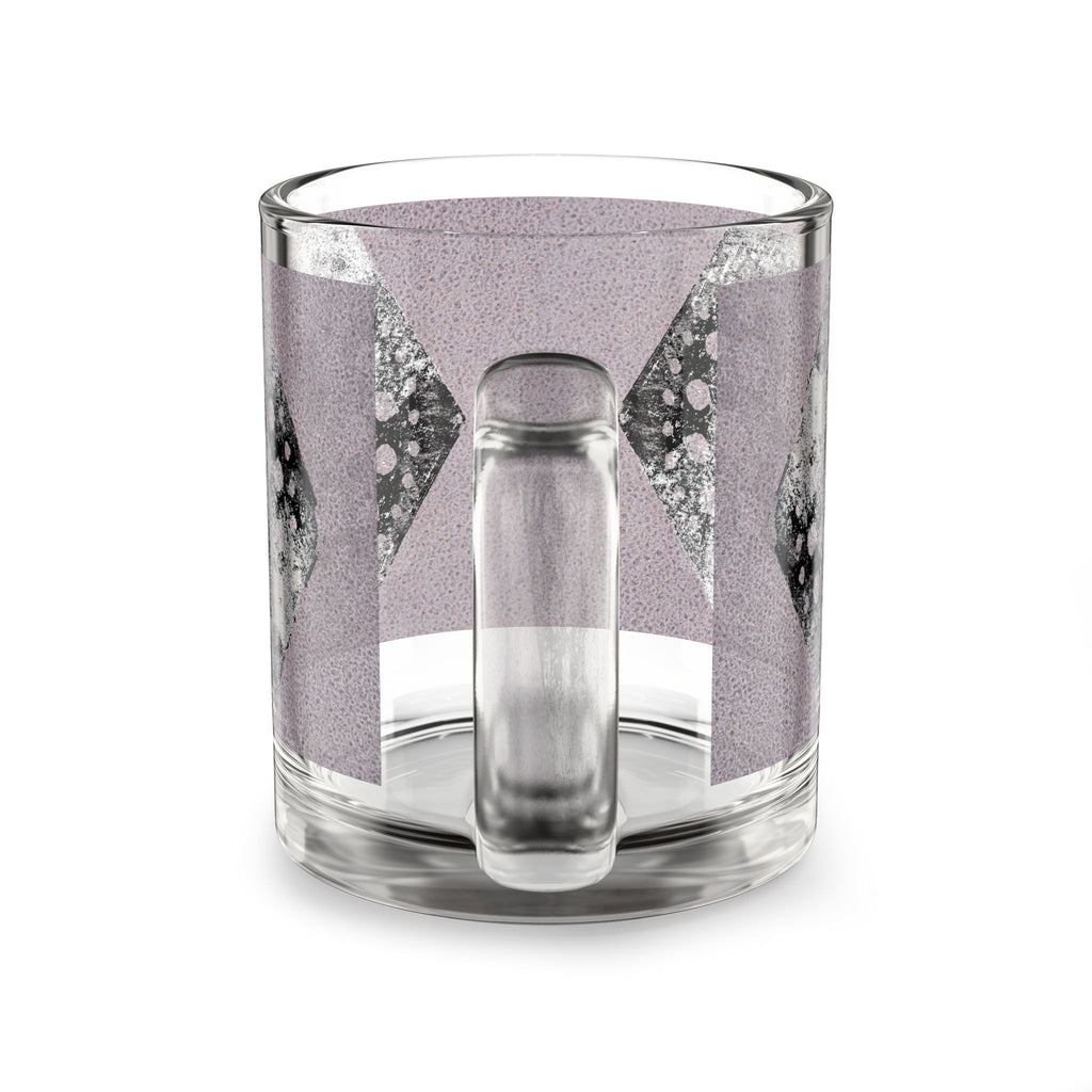 Abstract Geode Glass Mug – Purple Bubble Crystal Design, 10oz
