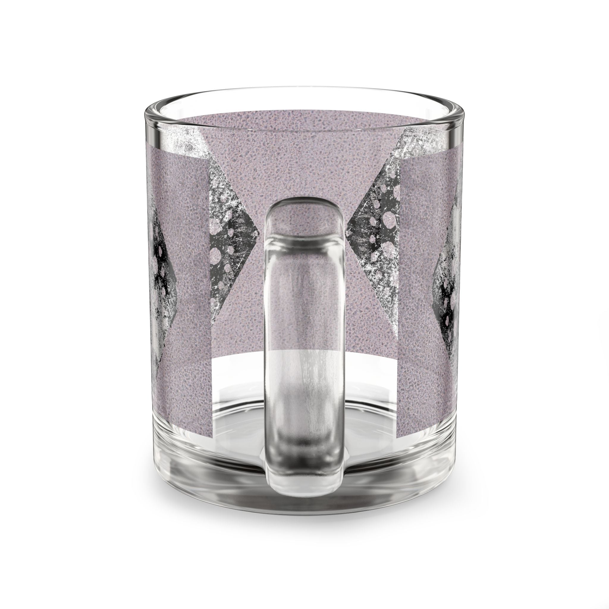 Abstracte geode glazen mok – Paars bubbelkristaldesign, 283 ml 