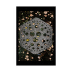 Hexagonal Orb Abstract Matte Vertical Poster | Geometric Space Art