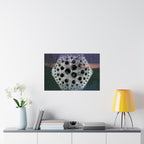 Abstract Geometric Moon Poster — Matte Horizontal Art Print