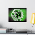 Abstract Green Bubble Matte Poster — Horizontal Modern Art Print