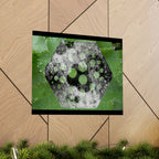 Matte Horizontal Poster — Green Hexagon Botanical Abstract Wall Art