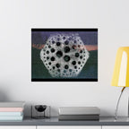 Abstract Geometric Moon Poster — Matte Horizontal Art Print
