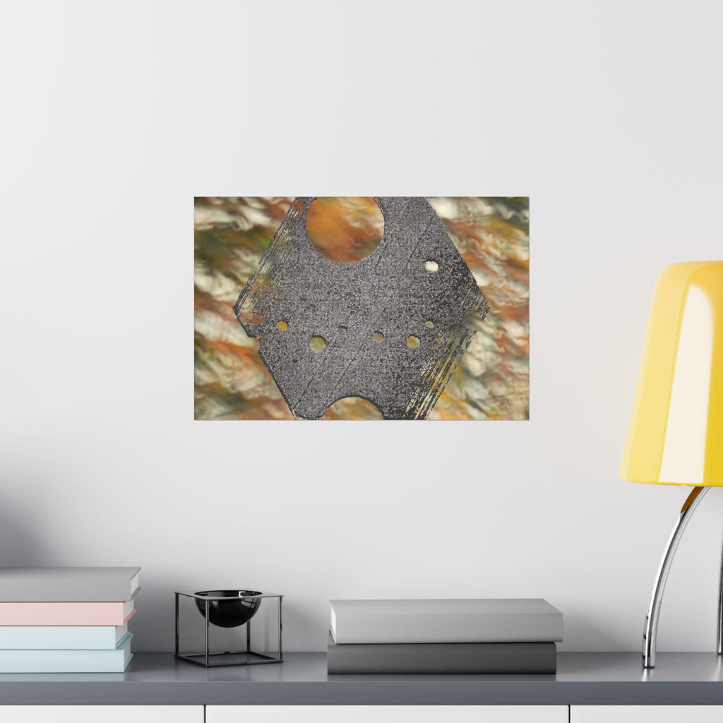 Abstract Geometric Texture Matte Horizontal Poster | Industrial Moon Art