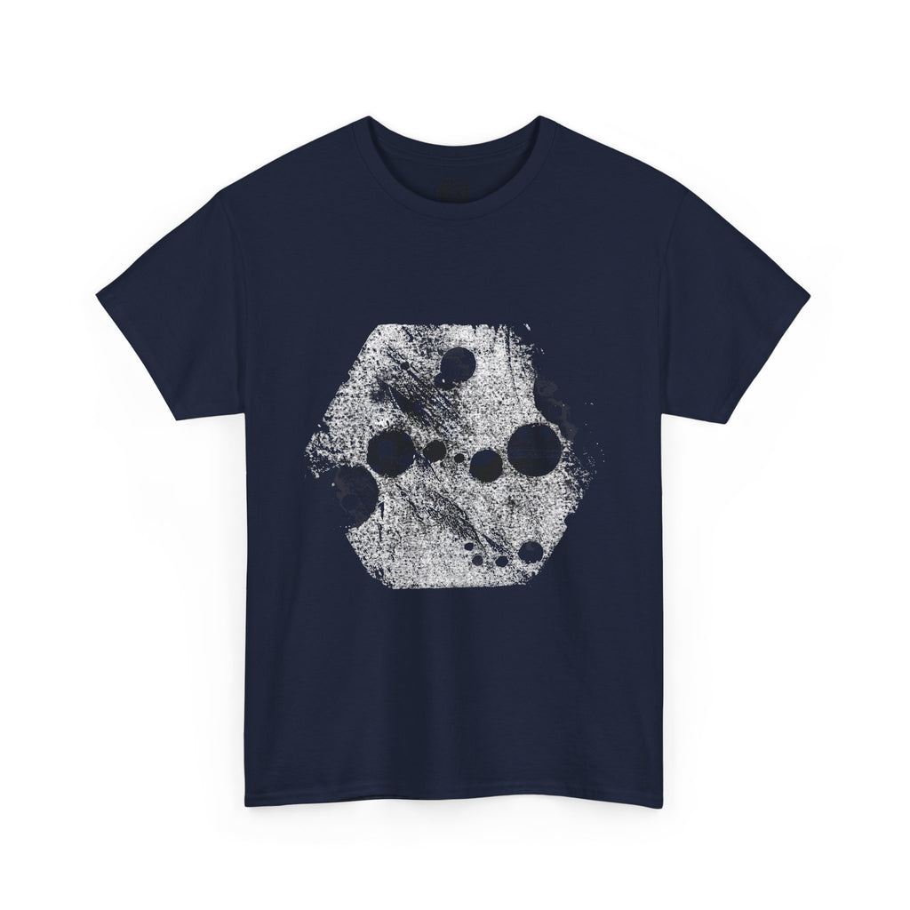 Hex Moon Graphic Tee Design Hex32 — Distressed Space Cheese Vintage Astronomy T-Shirt