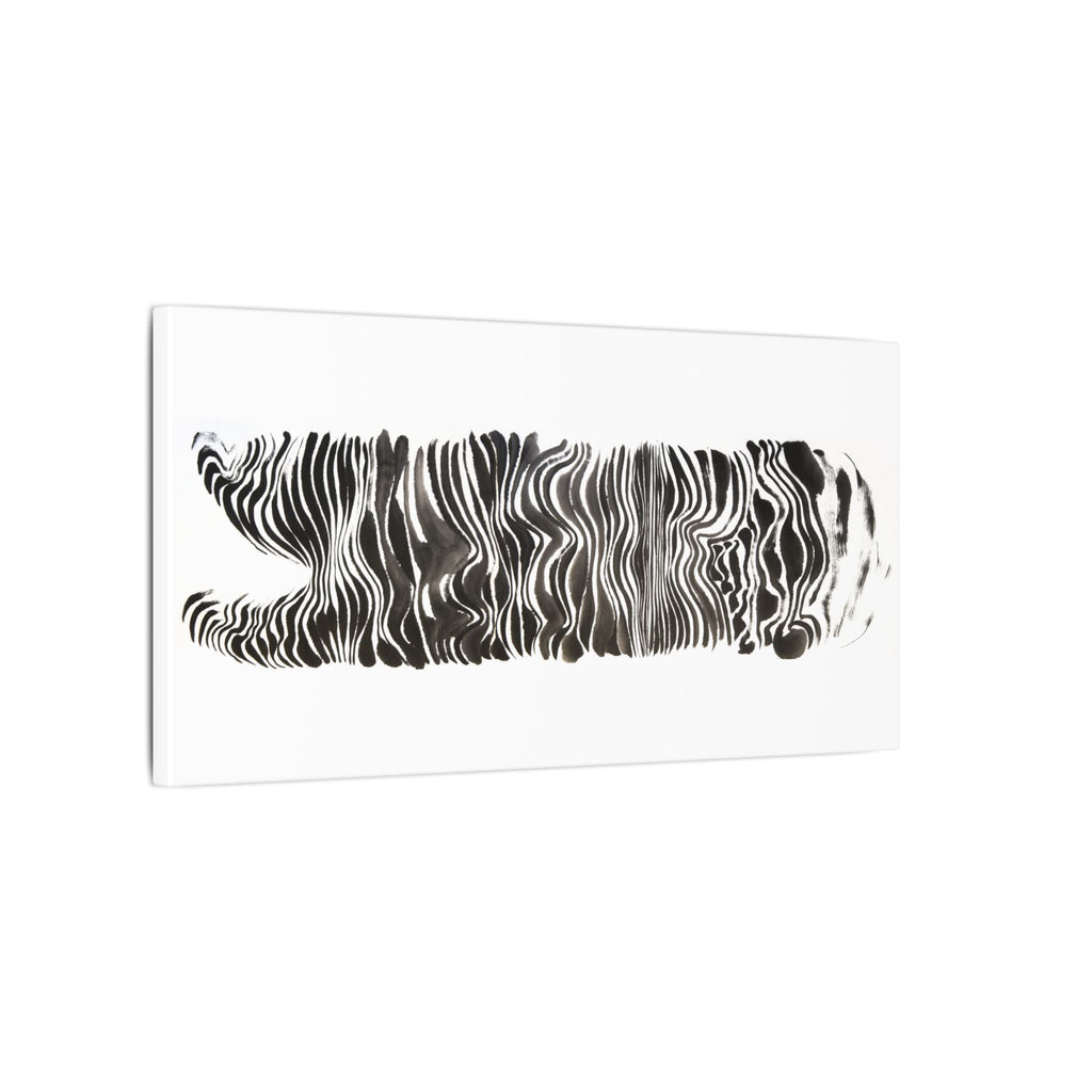 Abstract Black & White Abstract Lines Canvas