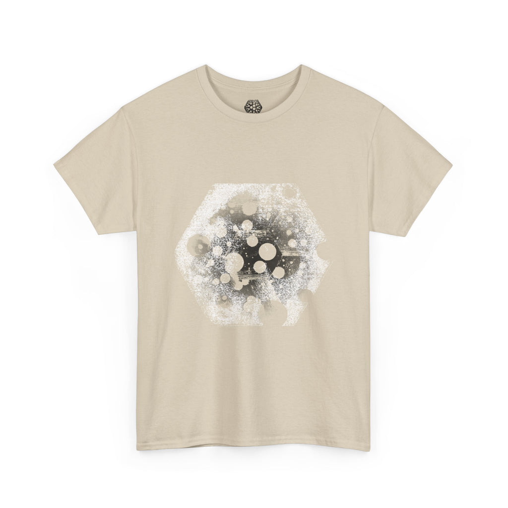 Hex Moon Graphic Tee Design Hex34 — Distressed Space Cheese Vintage Astronomy T-Shirt