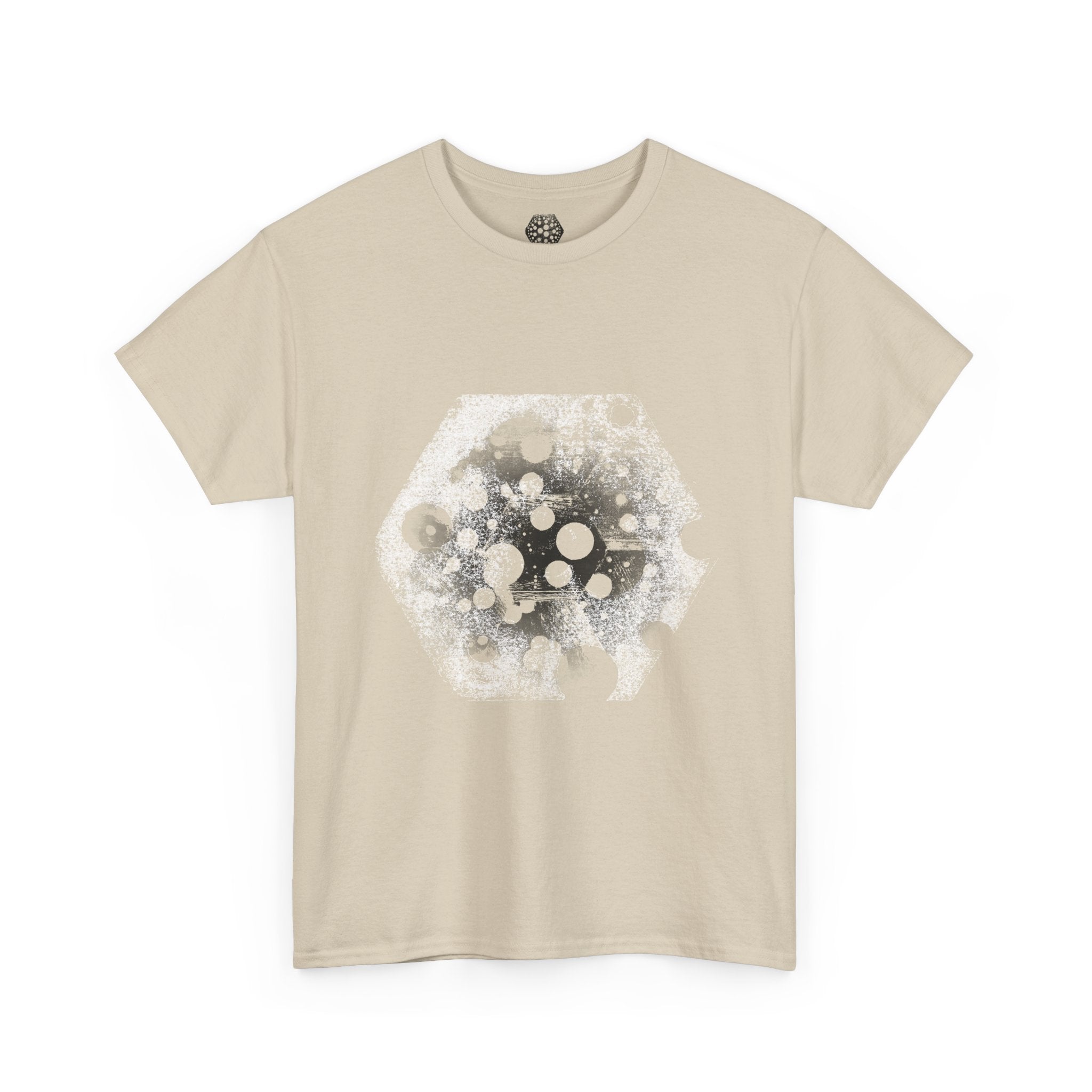 Hex Moon Graphic Tee — Distressed Space Cheese Vintage Astronomy T-Shirt