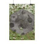 Botanische Maan Hex Poster — Verticale Natuur Kunstprint 