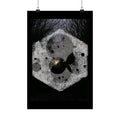 Matte Vertical Poster — Abstract Moon Hexagon Art