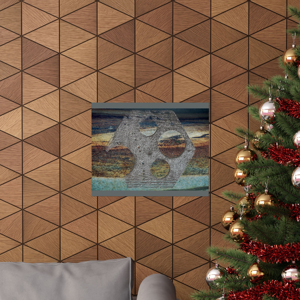 Abstract Rusted Metal Texture Matte Horizontal Poster | Industrial Wall Art