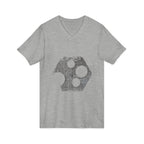 Hex Moon Graphic Tee Design Hex01 — Distressed Space Cheese Vintage Astronomy V-Neck T-Shirt