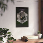 Matte Vertical Poster — Abstract Moon Hexagon Art