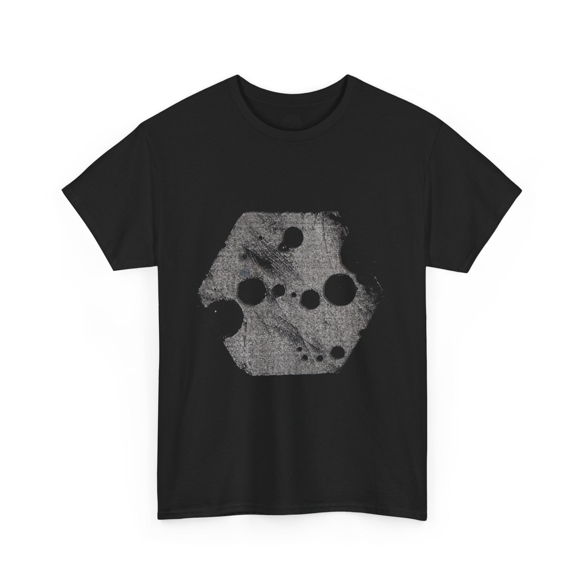Hexagon Circles Graphic Tee — Digital Manual Print Art