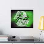 Abstract Neon Green Art Poster — Matte Horizontal Wall Print