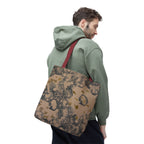 Abstract Marble Pattern Tote Bag — Neutral Honeycomb Bubble Design