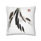 Feather Brushstroke Decorative Pillowcase — Minimal Zen Accent Cushion