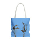 Botanical Sketch Tote Bag — Minimal Blue Wildflower Print