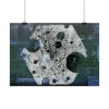 Abstracte kosmische poster — Matte horizontale kunstprint 