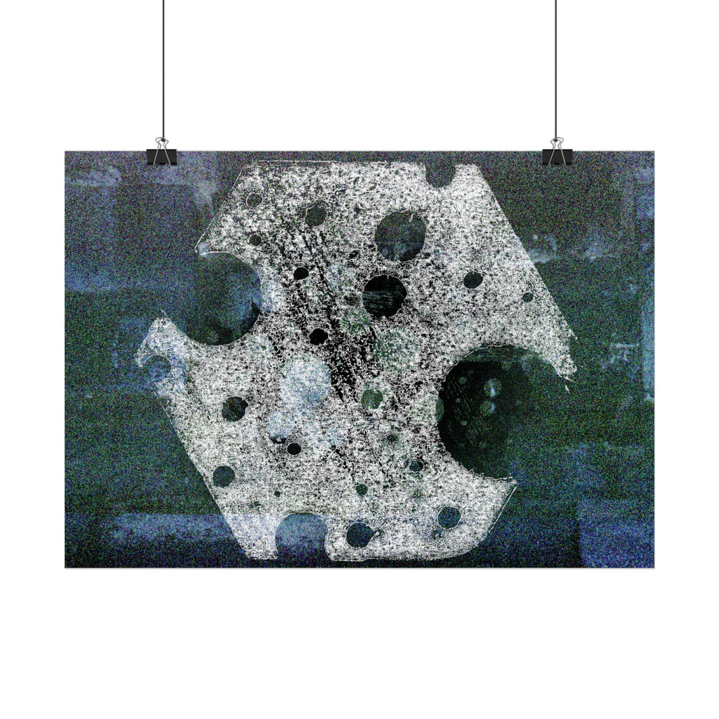 Abstract Lunar Craters Poster — Surreal Space Wall Art