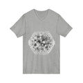 Hex Moon Graphic Tee Design Hex26 — Distressed Space Cheese Vintage Astronomy V-Neck T-Shirt