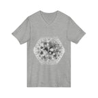 Hex Moon Graphic Tee Design Hex26 — Distressed Space Cheese Vintage Astronomy V-Neck T-Shirt