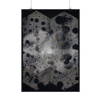 Abstracte geometrische stippenposter — Monochroom zeshoekig patroon als wanddecoratie 