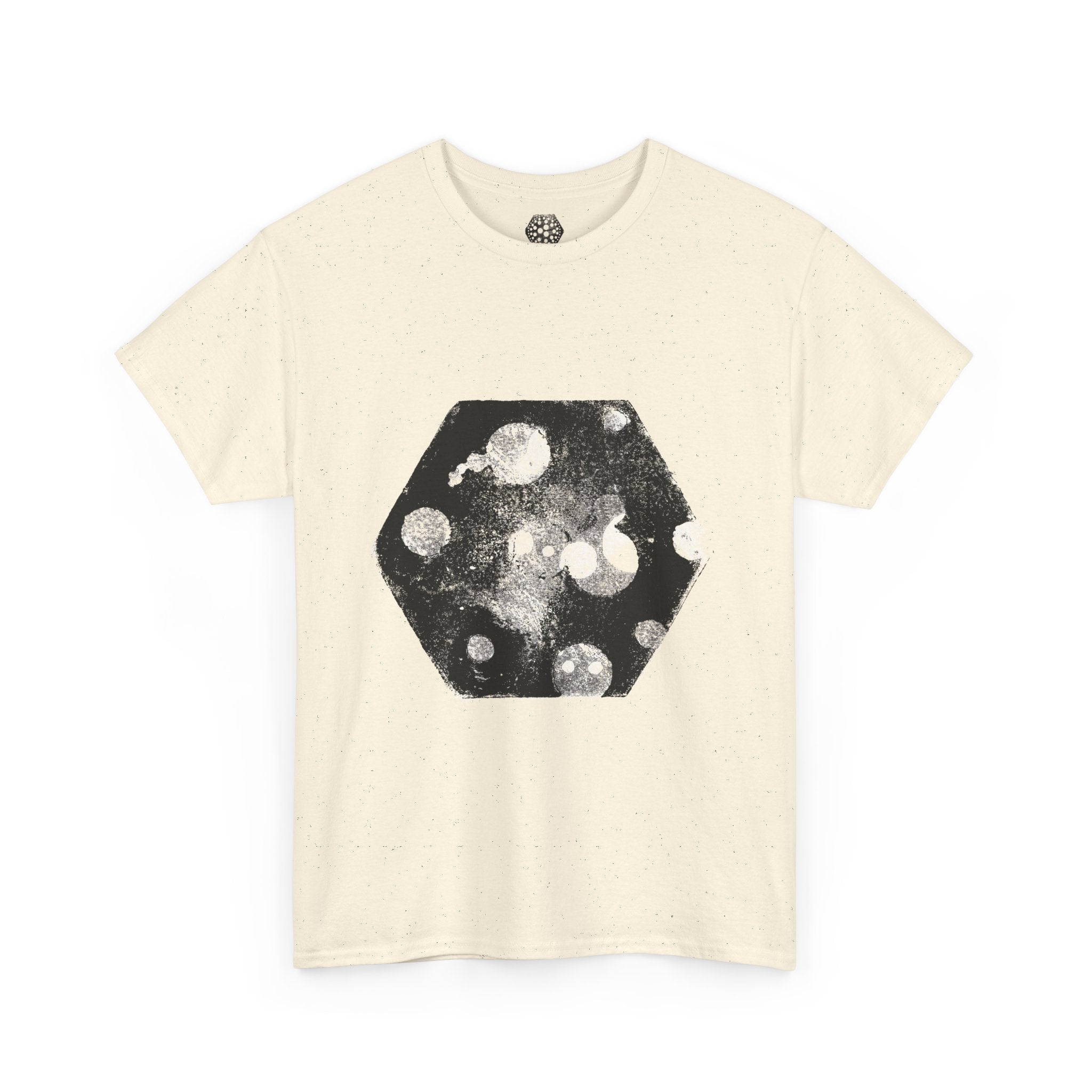 Hex Moon Graphic Tee — Distressed Space Cheese Vintage Astronomy T-Shirt
