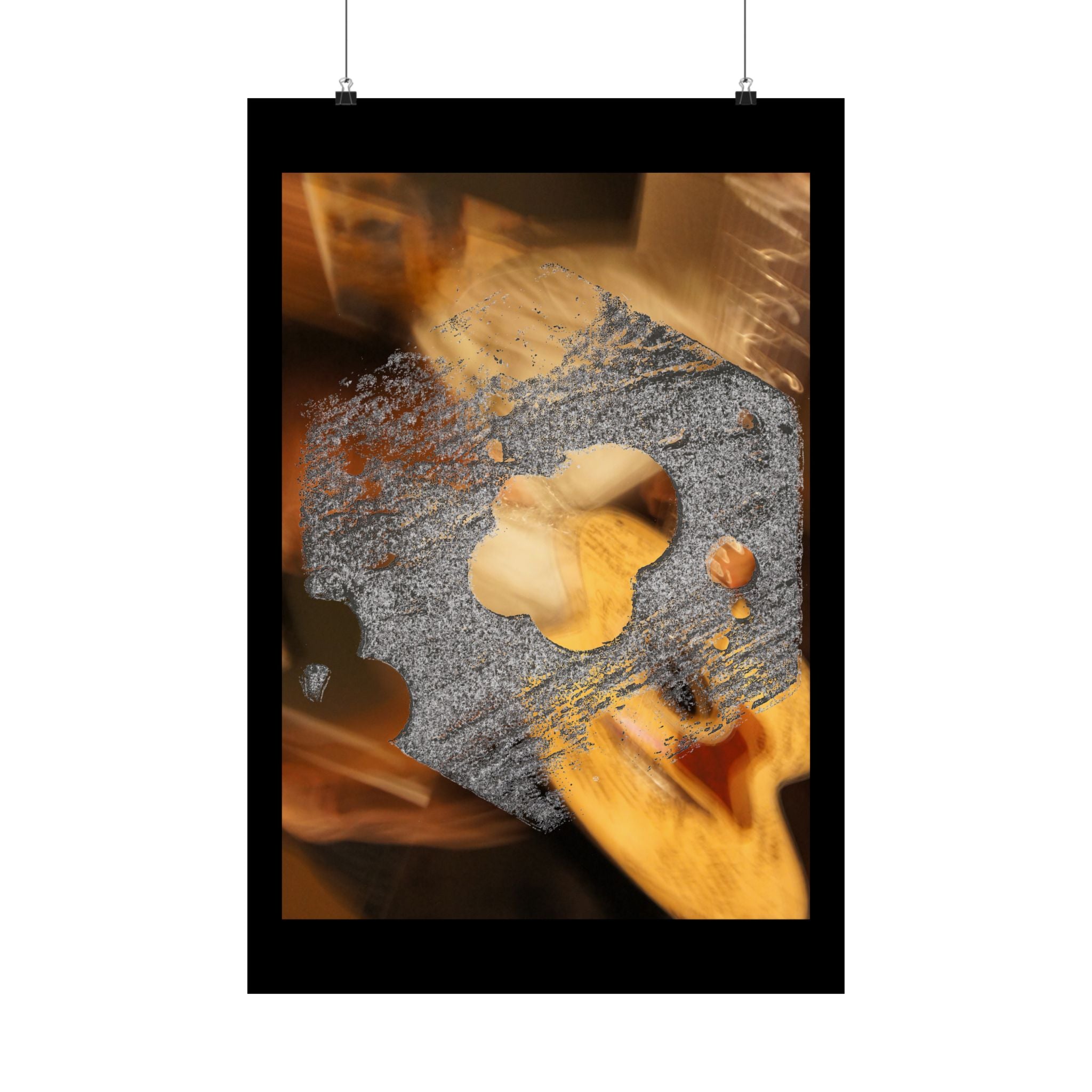 Abstract Texture Collage Matte Poster | Vertical Art Print