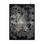 Abstracte geometrische stippenposter — Monochroom zeshoekig patroon als wanddecoratie 