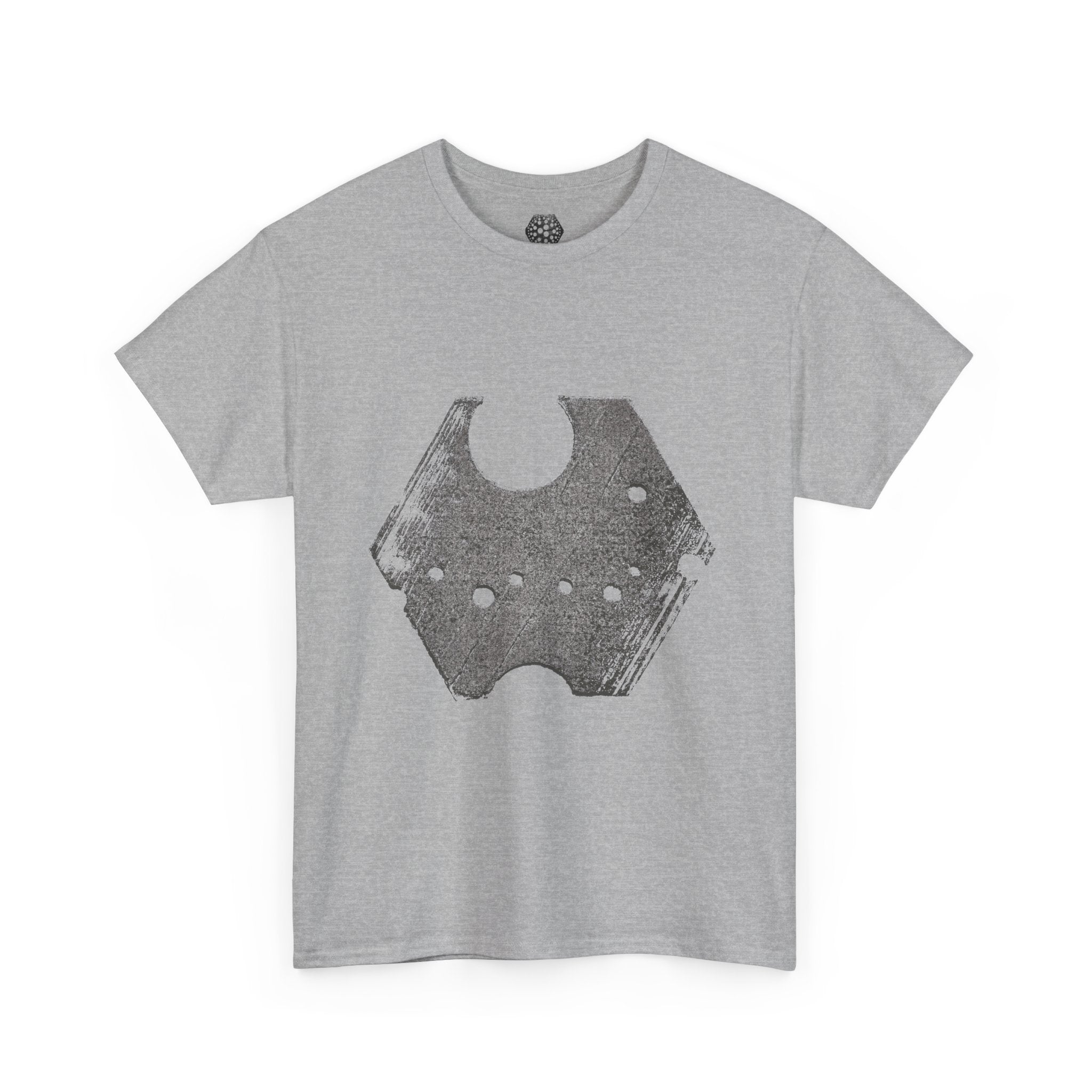 Hexagon Circles Graphic Tee — Digital Manual Print Art