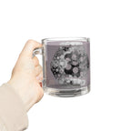 Abstract Geode Glass Mug – Purple Bubble Crystal Design, 10oz