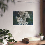 Abstract Lunar Craters Matte Poster — Surreal Space Wall Art