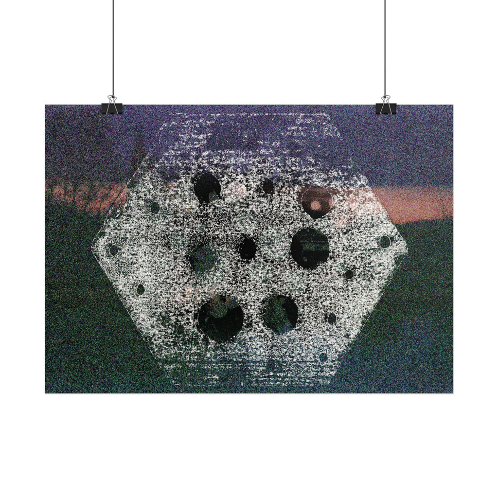 Abstract Hexagon Nightscape Poster