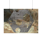 Abstract Earth Tone Hexagon Poster orizontal Poster | Geometric Wall Art