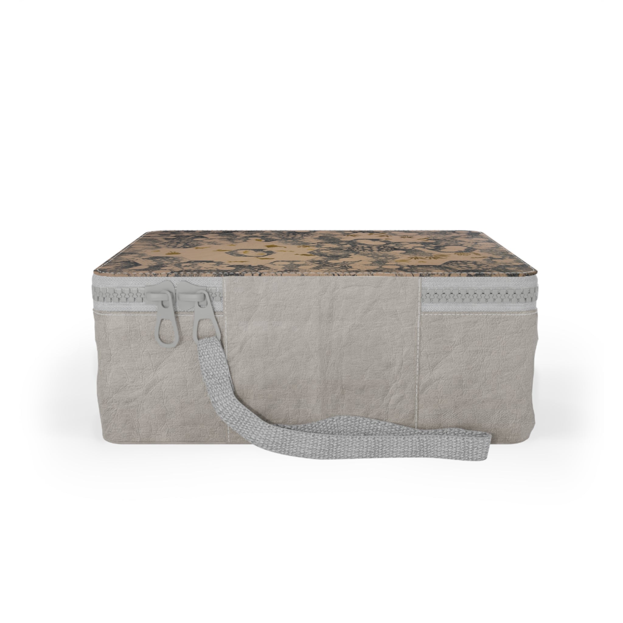 Insulated Paper Lunch Bag — Vintage Hex Floral Pattern