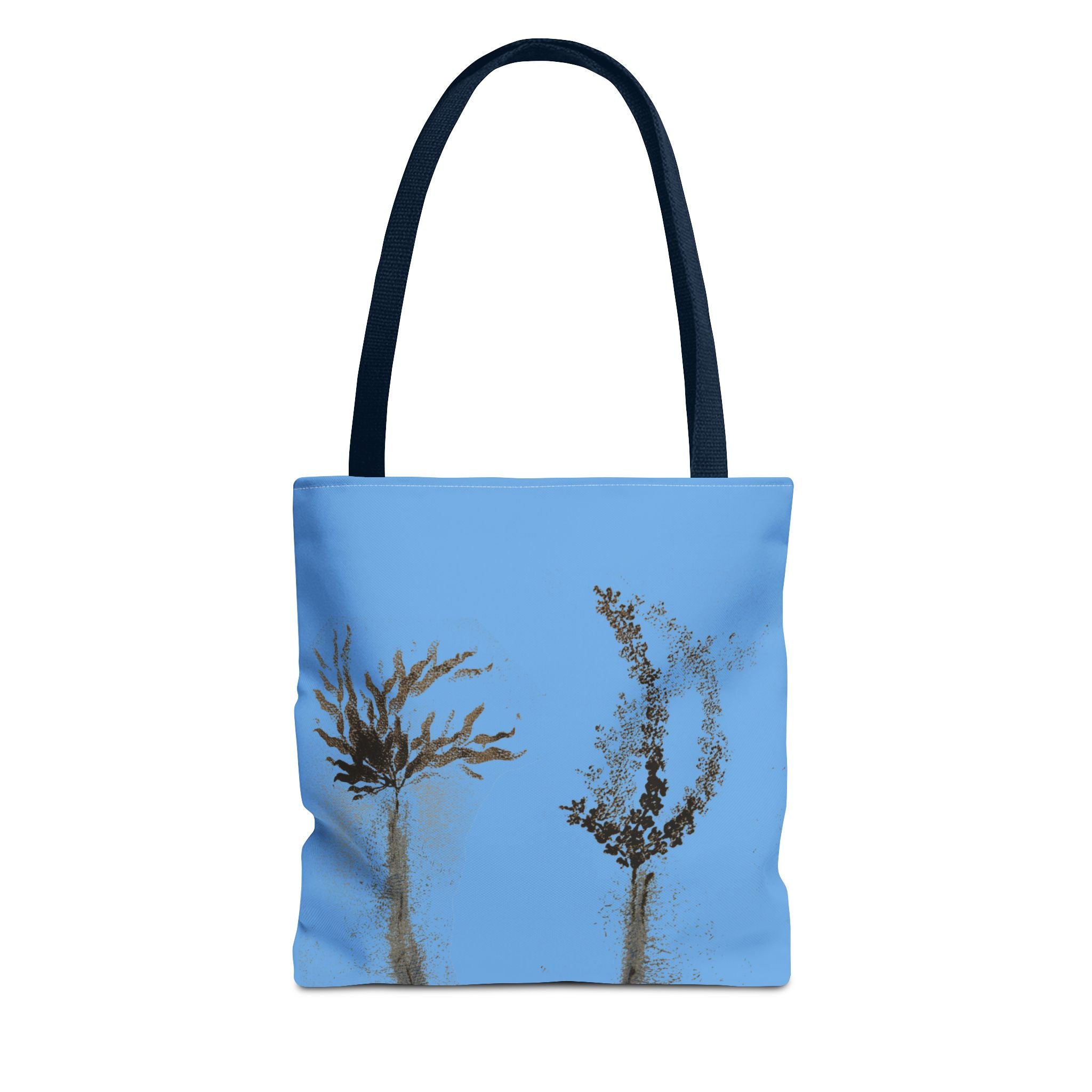 Botanical Sketch Tote Bag — Minimal Blue Wildflower Print