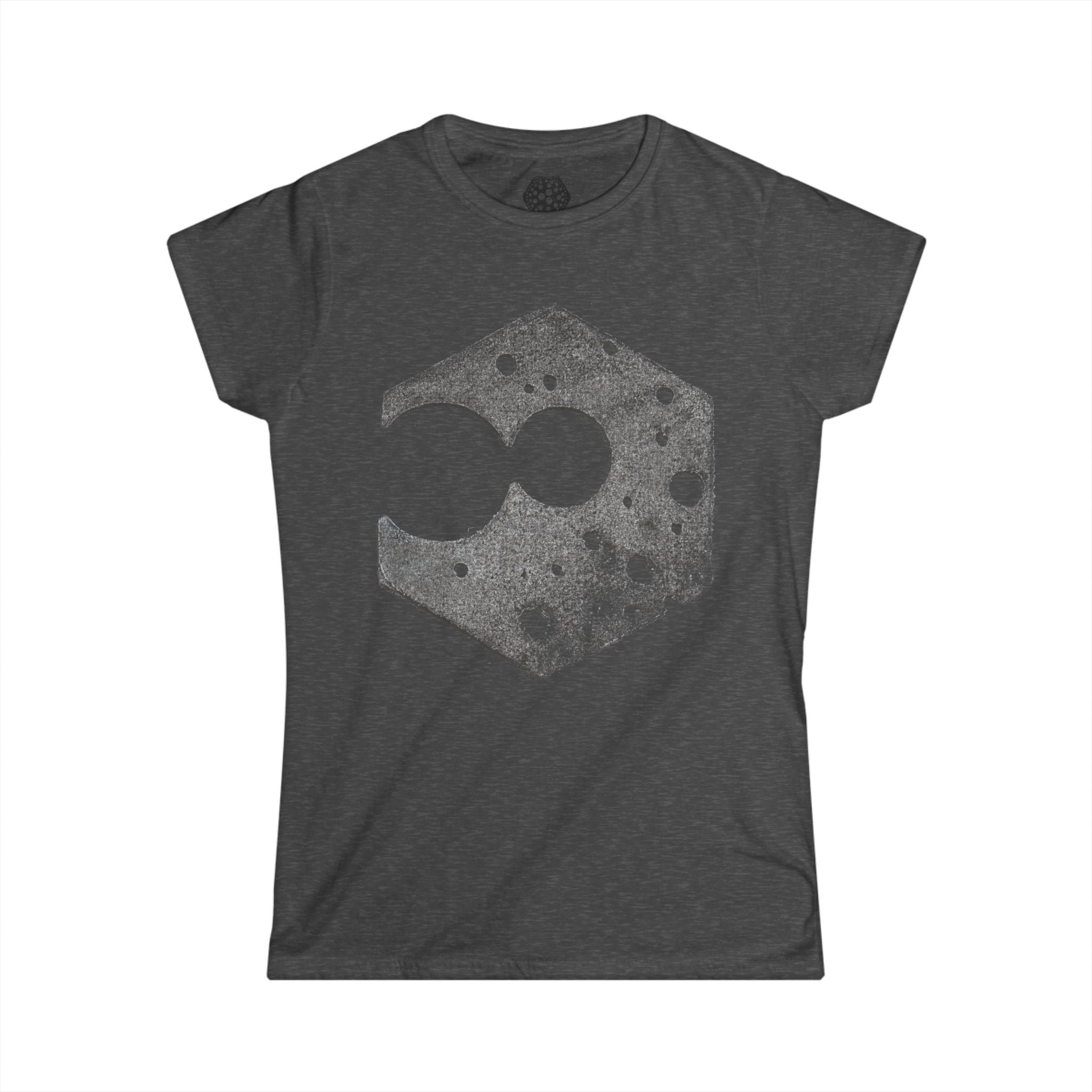 Damesshirt — Abstracte zeshoekige maanprint 