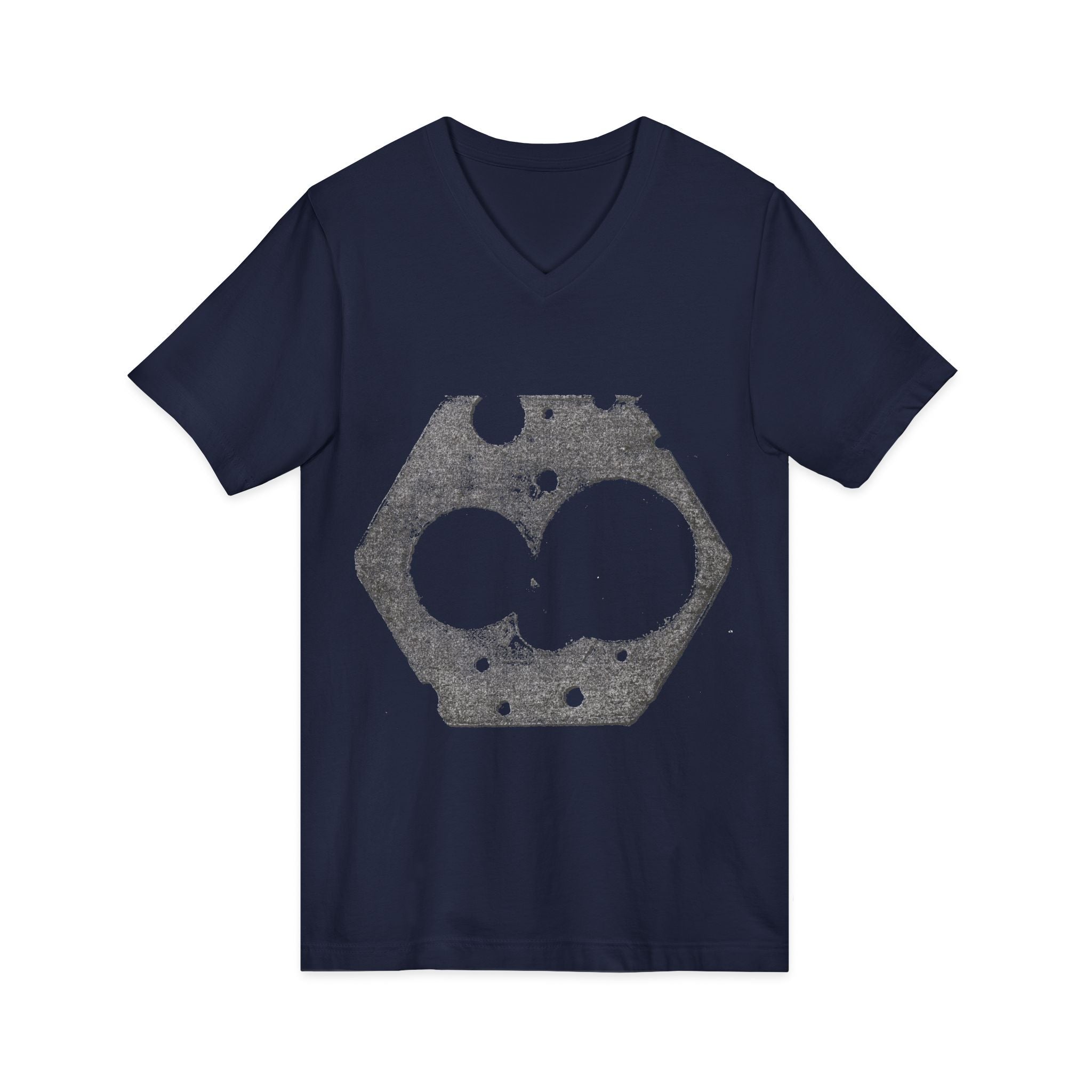 Hex Moon Graphic V-hals T-shirt Design Hex04 — Verweerde Space Cheese Vintage Astronomie V-hals T-shirt 