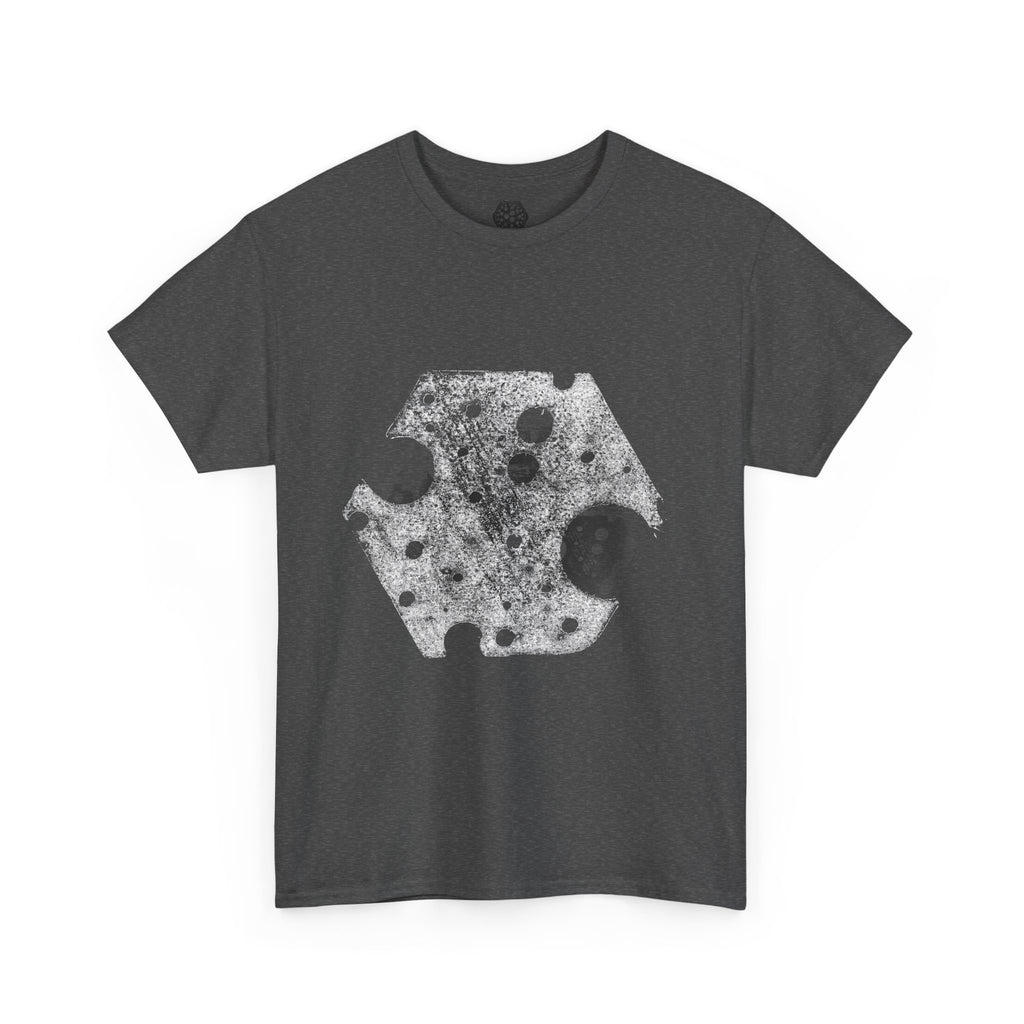 Hex Moon Graphic Tee — Distressed Space Cheese Vintage Astronomy T-Shirt
