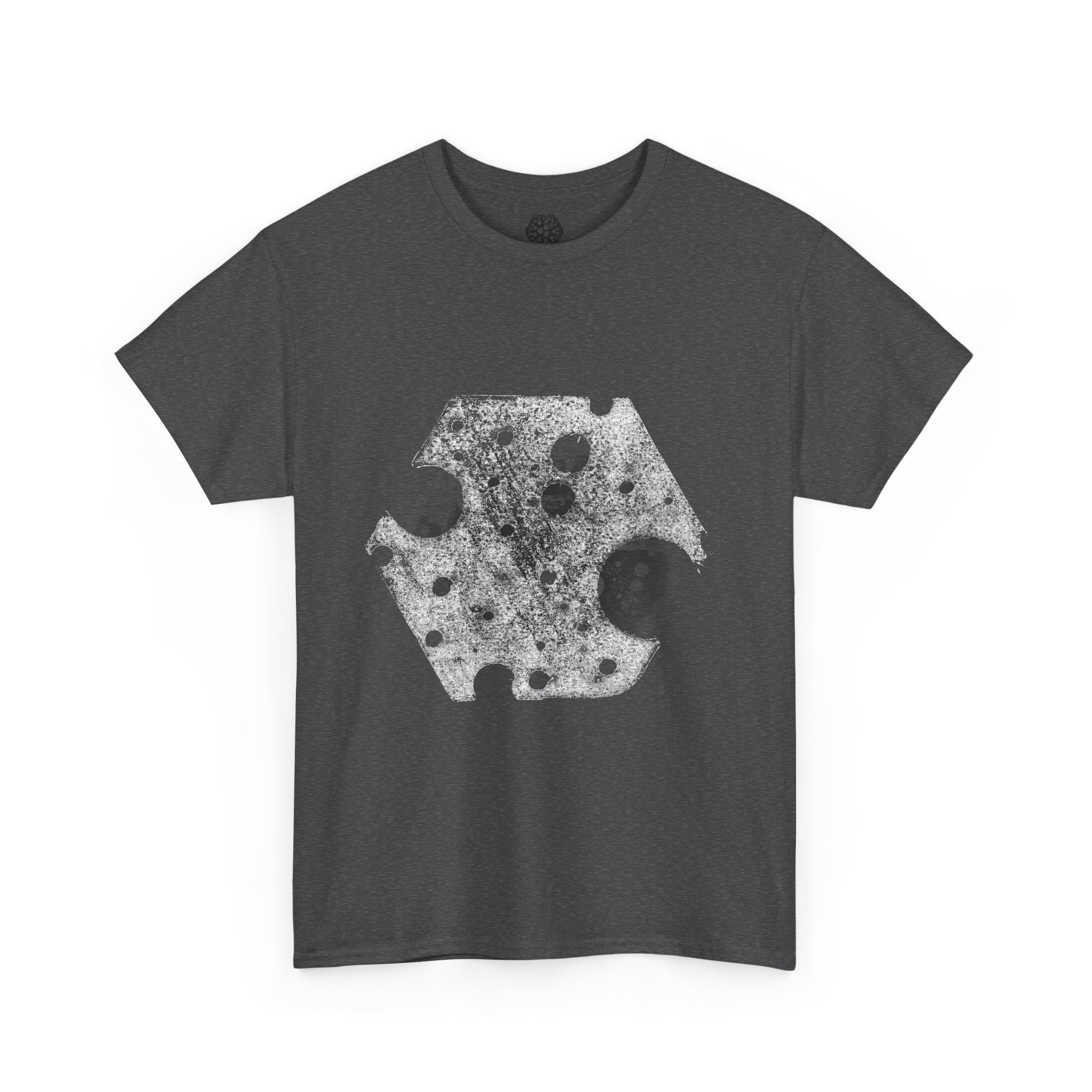 Hex Moon Graphic Tee — Distressed Space Cheese Vintage Astronomy T-Shirt