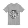 Hex Moon Graphic V-Neck Tee Design Hex17 — Distressed Space Cheese Vintage Astronomy V-Neck T-Shirt
