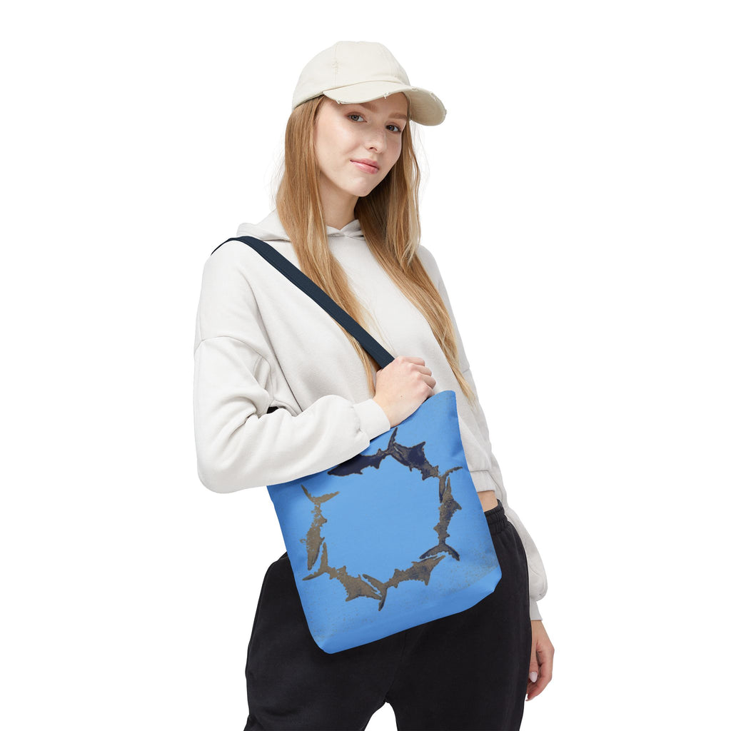 Shark Circle Tote Bag – Ocean Wildlife Canvas Tote