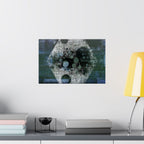 Abstract Geometric Matte Poster — Hexagon & Circles Art Print (Horizontal)