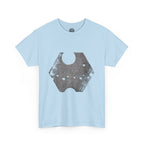 Hexagon Circles Graphic Tee — Digital Manual Print Art