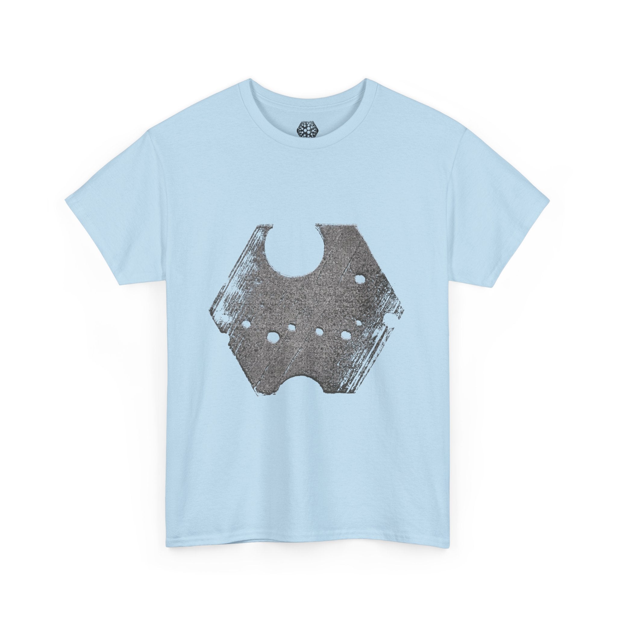 Hexagon Circles Graphic Tee — Digital Manual Print Art