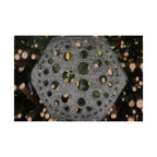 Poster met zeshoekig gatenpatroon | Matte horizontale poster, abstracte geometrische muurdecoratie 