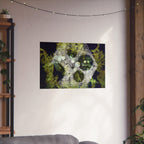 Abstracte poster met groen koraalrif, matte afwerking — Horizontale wanddecoratie geïnspireerd op de oceaan 