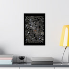 Abstract Black Bubble Matte Poster — Modern Geometric Wall Art